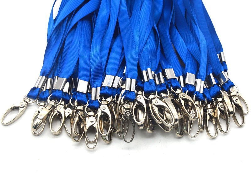 Beebel Blue Lanyards 50Pcs 18" Lanyard with Badge Clip - Image 3